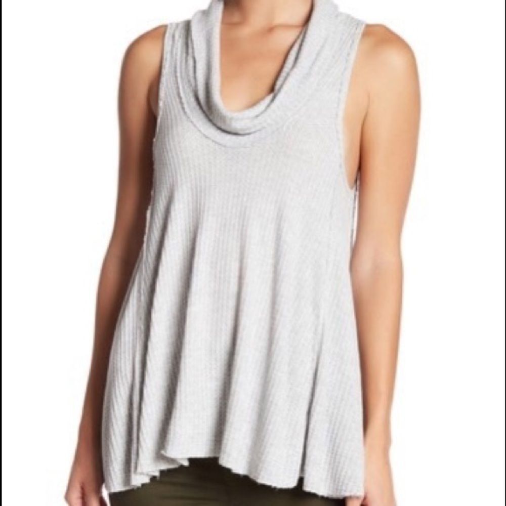 WE The Free Swing It Cowl gray Knit Tank Top